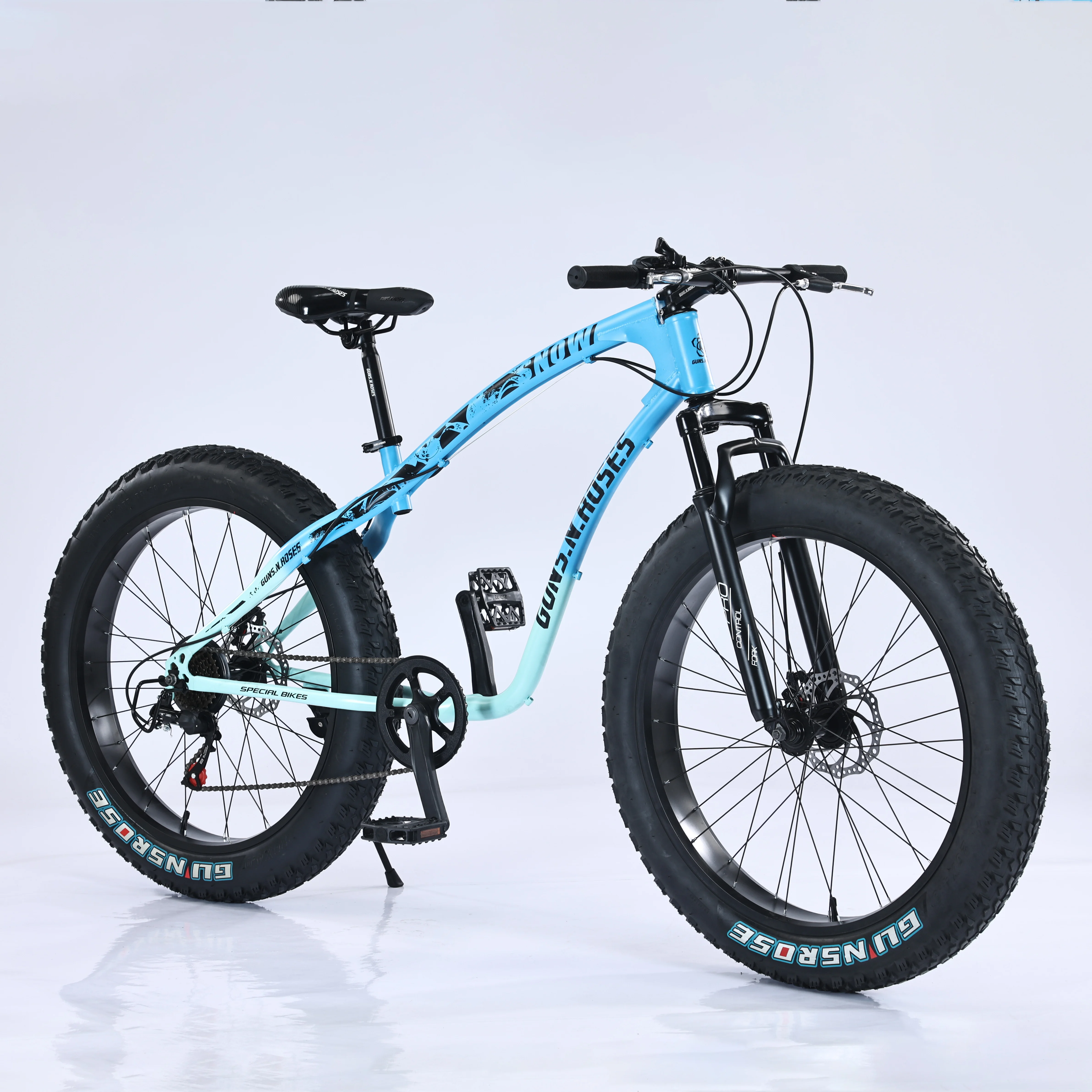 OEM Hi-ten Steel Air Fat Tire Mountain Bicycle Cost-Effective 26-Inch 21-Speed MTB Cycle Aluminum Alloy Fork Carbon Steel Frame