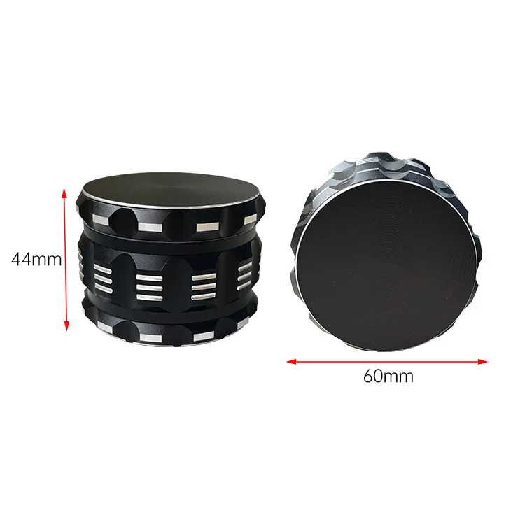 60mm smoking herb grinder for aluminum alloy drum shape stripe spices tobacco grinder