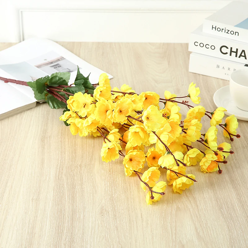 Artificial Peach  Blossom Flower,Silk Cloth Peach Flowers Fake Plants Arrangement for DIY Garden Home Wedding Party Decor Pink