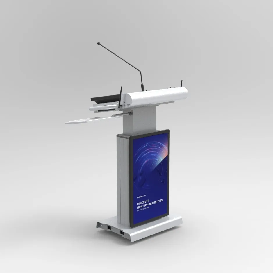 Digital Smart Podium School Audio Visual System Height Adjustable HD screen
