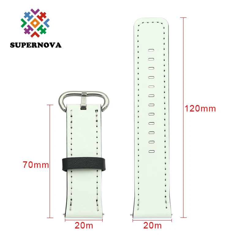 Supernova Sublimation Blank Watch Band for Samsung Watch Custom Leather Watchbands for Huawei