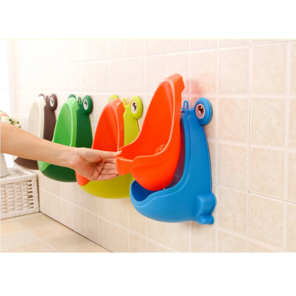 Cartoon Cute Baby Infant Toddler Potty Frog Plastic Baby Boys Children Bathroom Toilet Training Urinal for Kids Bath & Potty
