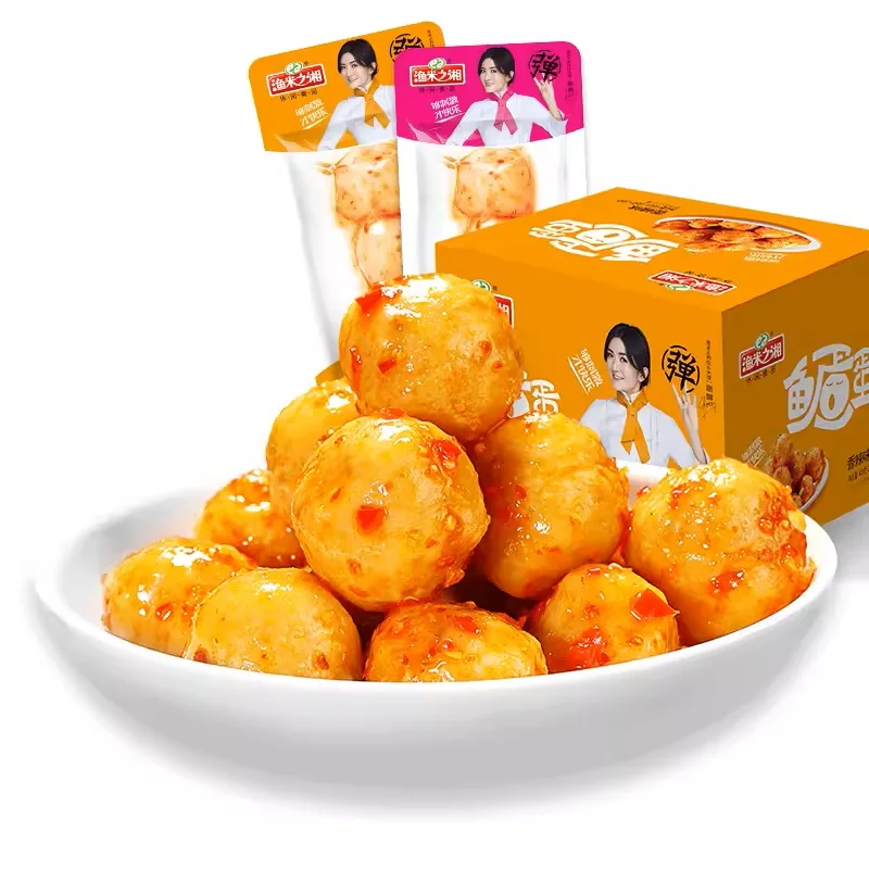 Wholesale Exotic Snacks Small Fish Eggs Spicy Ready to Eat Food Fish Tofu and Fish Ball Spicy Snacks