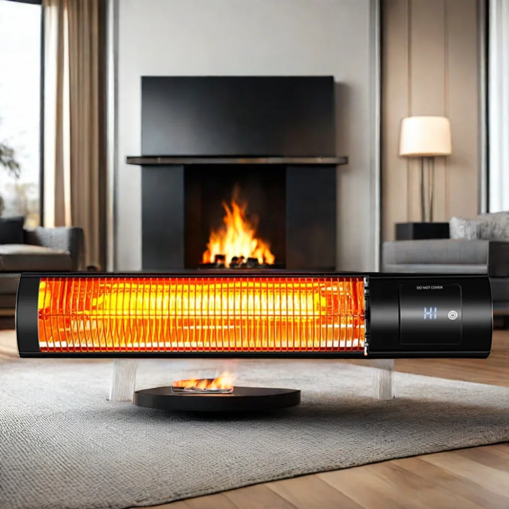 Углеродный инфракрасный обогреватель YIKA 2000 Вт алюминиевый Электрический энергосберегающий для внутреннего или потолочного монтажа сада ванной комнаты