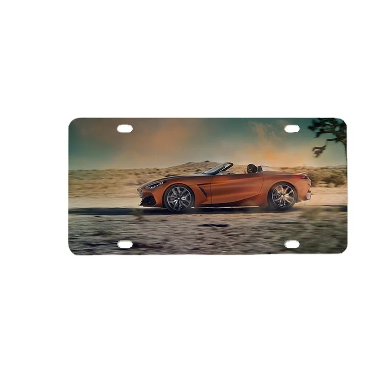 Hot Selling Personalized Sublimation Blank Aluminum Car Tag  Heat transfer metal License Plate