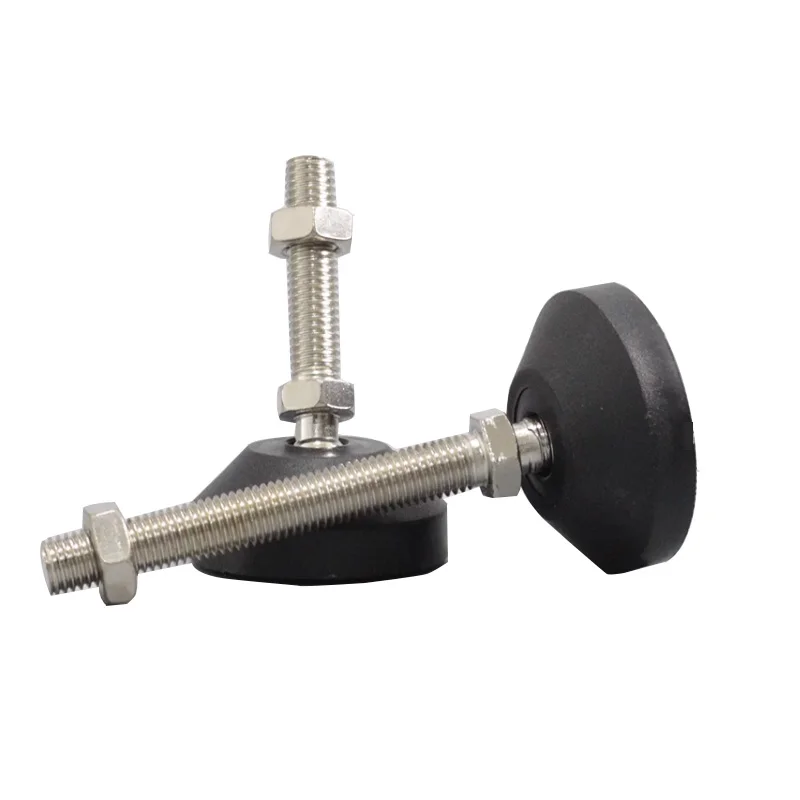 Rubber Non-slip and shock-proof heavy-duty m16 m20 Machine tool equipment swivel support adjustable leveling feet