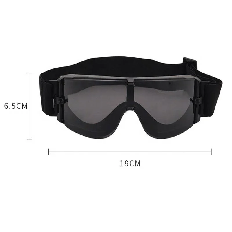 outdoor Winter Snow Sports Motorcycle tactical safety helmet goggles riding windproof eye protective anti-frog glasses