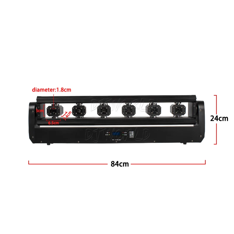 6x500mw Six Eyes DMX Beam Moving Head Red Laser Bar Light for Dj Disco Party