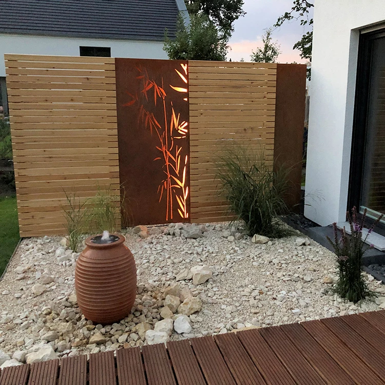 Outdoor Garden Screen Corten Steel Garden Screen Privacy Screen
