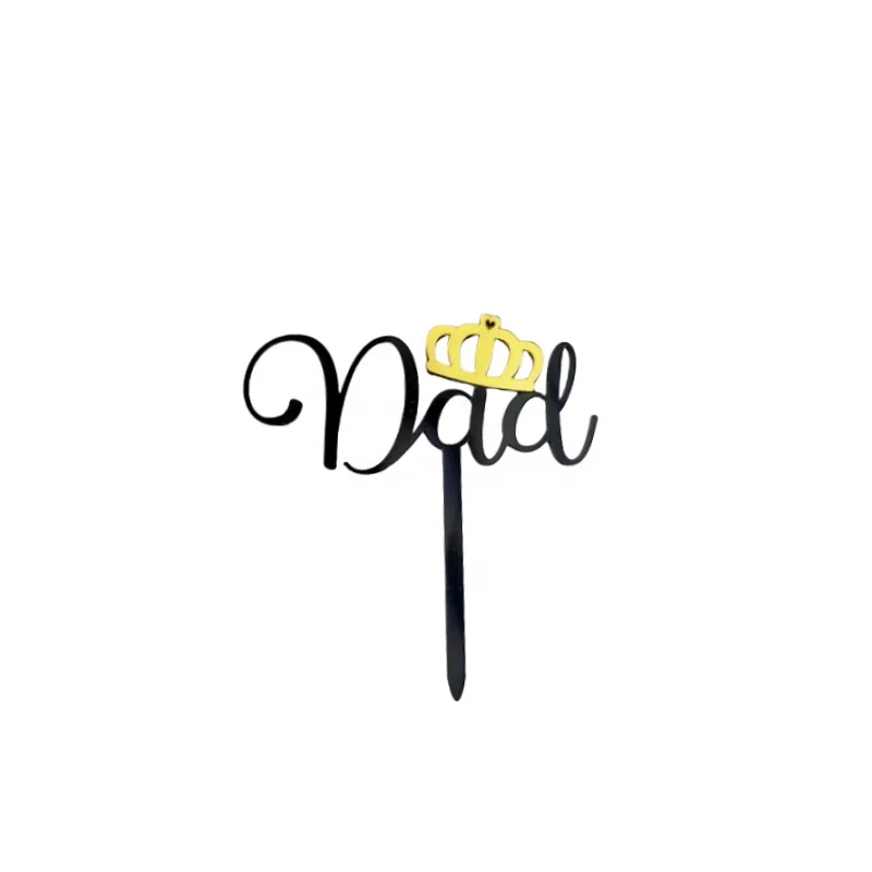 New arrival Dad King happy fathers day cake topper for cake decorations party supply