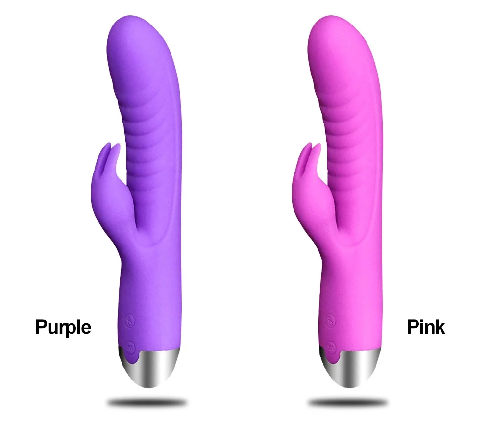 rabbit vibrator usb rechargeable purple pink  g spot clitoral pussy stimulate  dildo vibrator for woman female