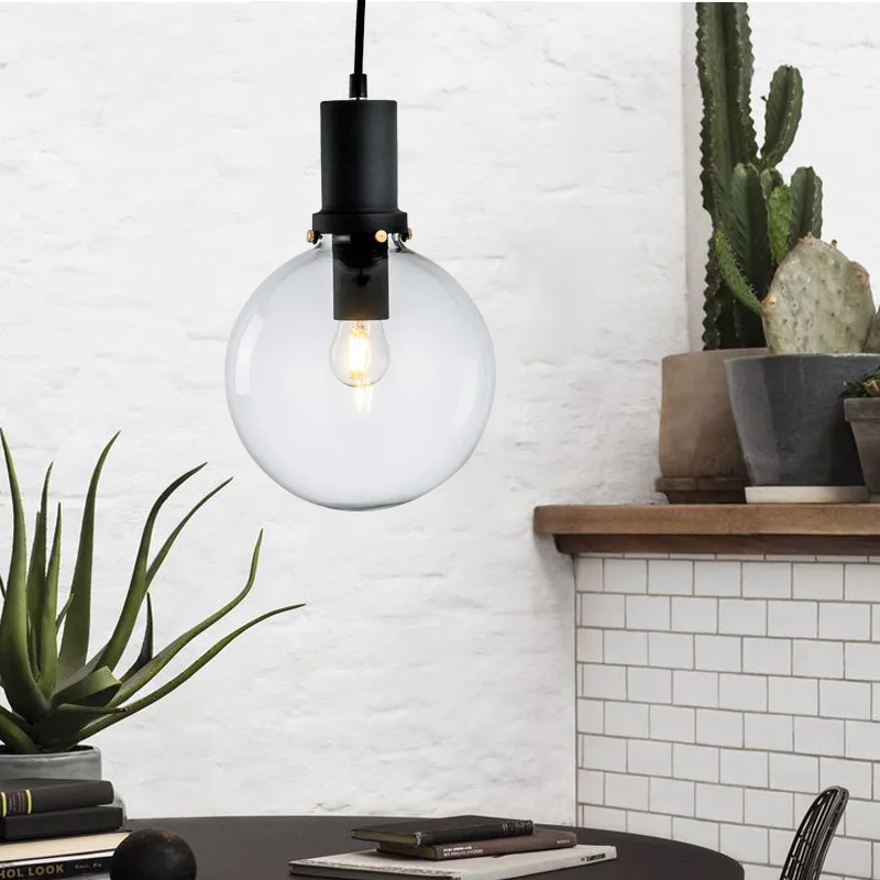 Hand Blown Glass Pendant Lamp Modern Lighting Glass Ball Pendant Light