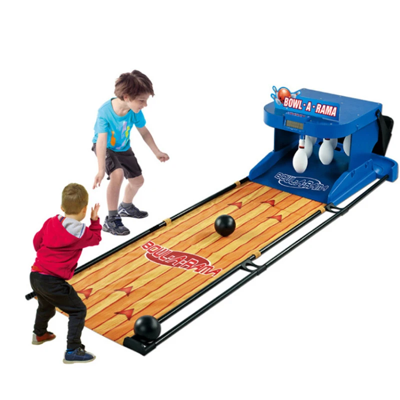 Children Indoor Parent-child Sport Game Bowling Toys Set Electronic Scoring Bowling Toys Equipment With Autorollback Function