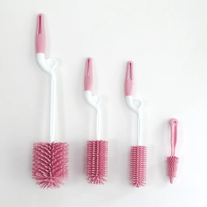 
Household Soft Baby Milk Feeding Bottle Nipple Washing Cup Cleaning Brush 