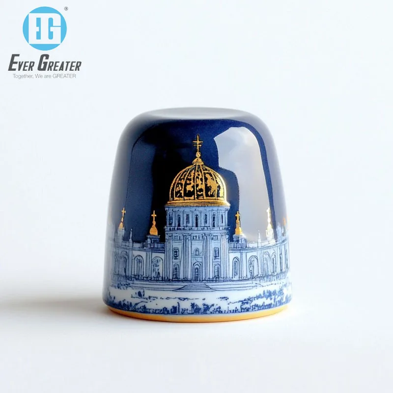 Ceramic thimbles custom production wholesale city souvenir thimbles