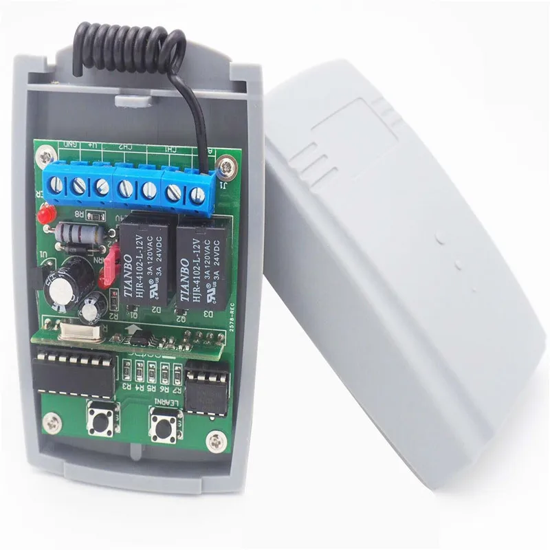 12/24v AC/DC universal receiver 433mhz 50pcs storage with 400codes