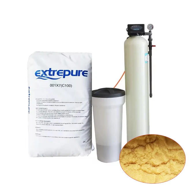 Electric standard food boiler scale removal resin 001X7 cation exchange resin special resin for water softening
