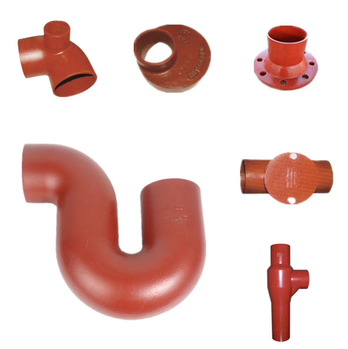 Epoxy Coating Pipe Fittings SML pipes 45/88dgr single branch cast iron pipe fitting for water drainage DN50-DN300