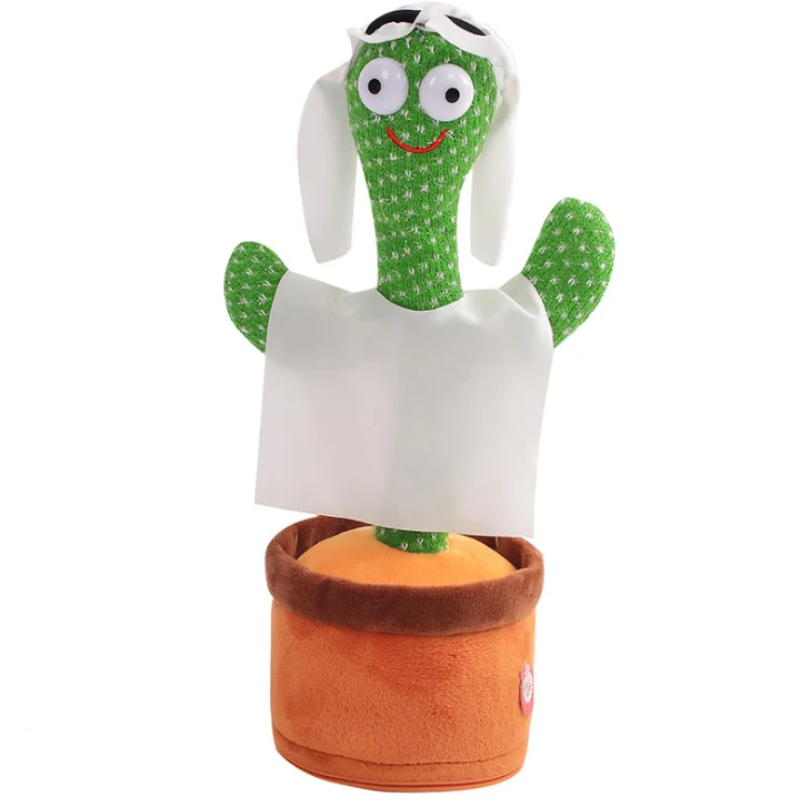 Flowerpot Twisting Dance Cactus Doll Talking Singing Music Dancing Cactus Decorations Cute Stuffed Plush Toy For Halloween Chris
