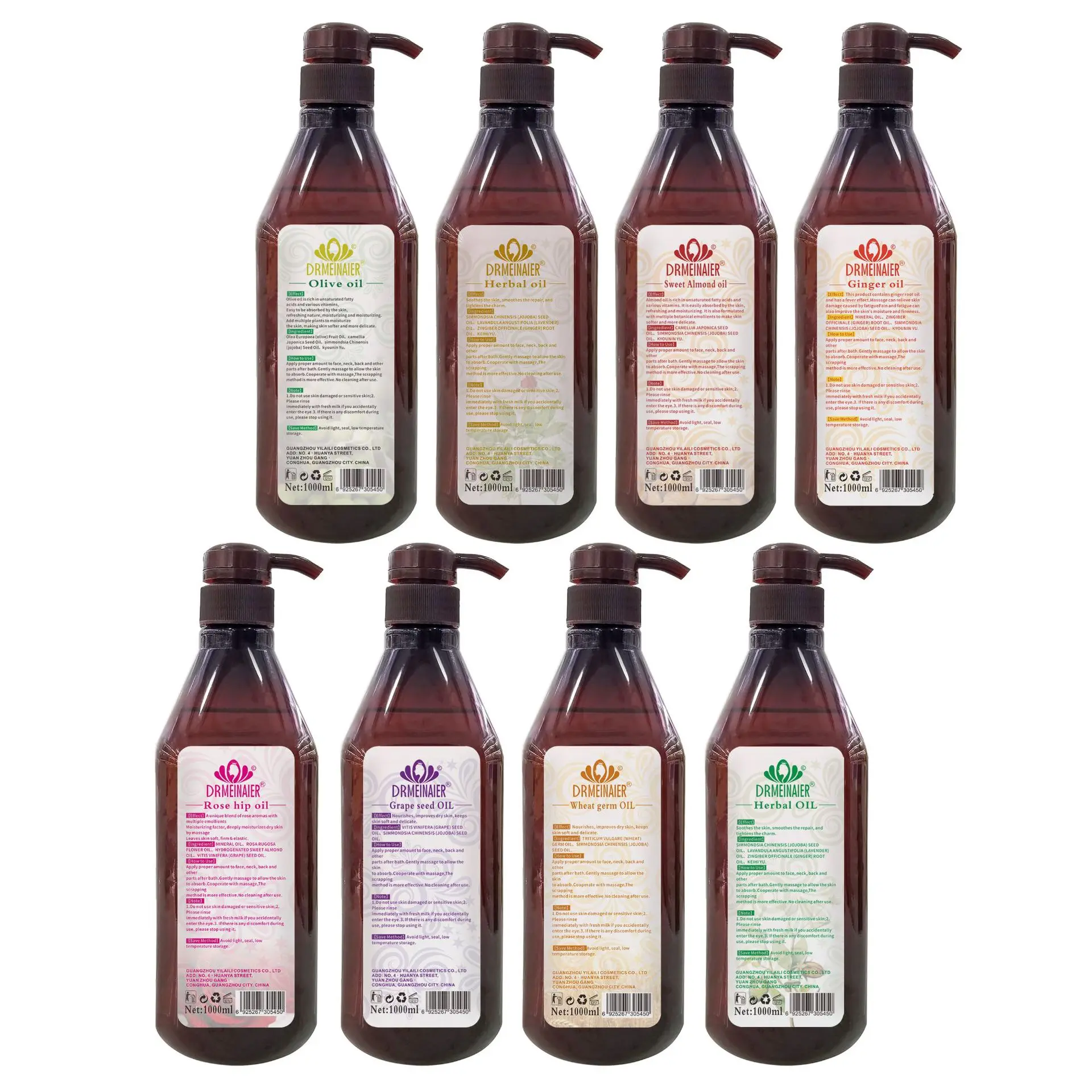 OEM Private label Pure Essential Massage Oil Beauty Skin Care Body Face Rose Herbal soothing relaxing active maintenance SPA