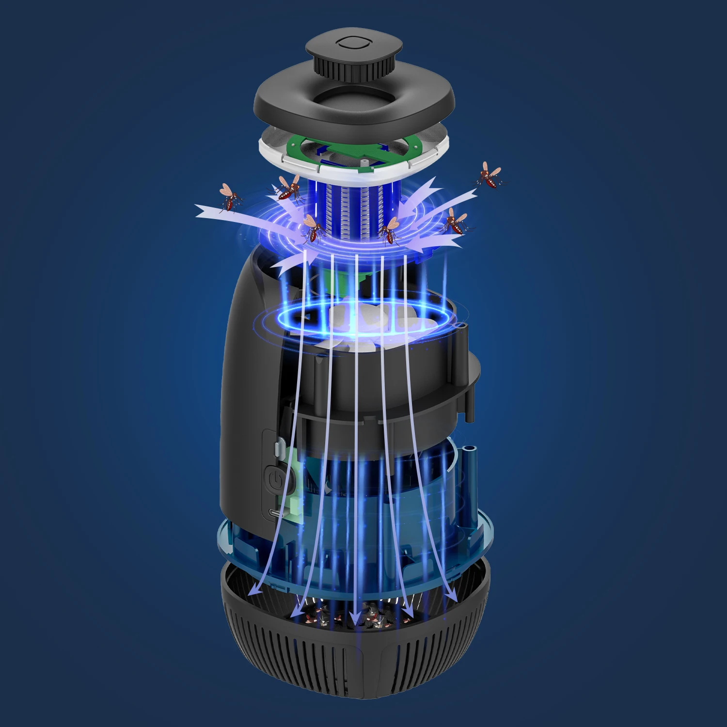 Indoor and Outdoor Smart Electric UV Light Mosquito killer Fly Trap for Home Patio Backyard Bug Anti Mosquito Insect Control