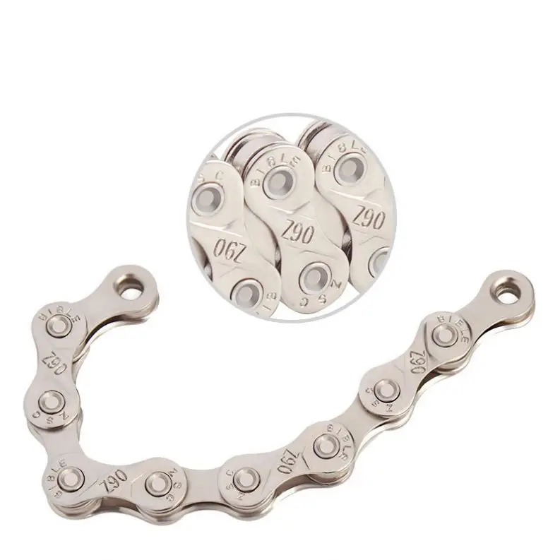 MTB Single Speed Chain Silver Road Bicycle Mountain Bike Ultralight 114 Links Chain for Bike Parts