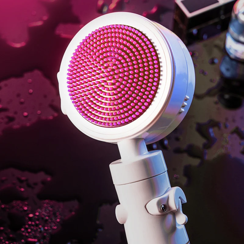 Multifunctional Abs Vitamin C Filter Water-saving Shower Head, White Shower Hand-held High-pressure Shower Head