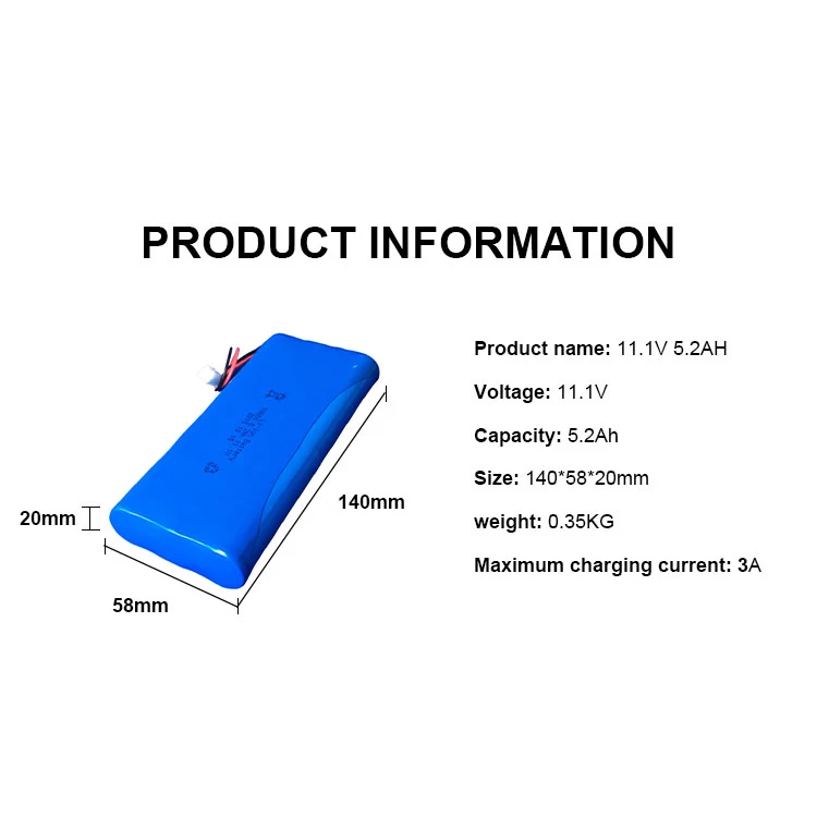 High Power Type 18650 11.1V 5.2Ah Li-ion Lithium Battery Pack For Power Tool lithium battery 32650 32700 26650