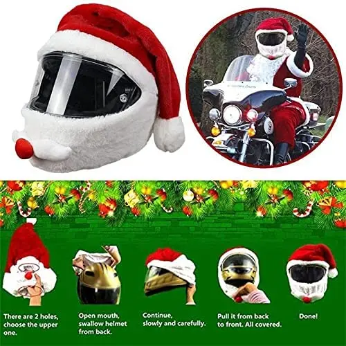 BSCI factory Nativity Hat Decorations 2021 Christmas Motorcycle Helmet Cover
