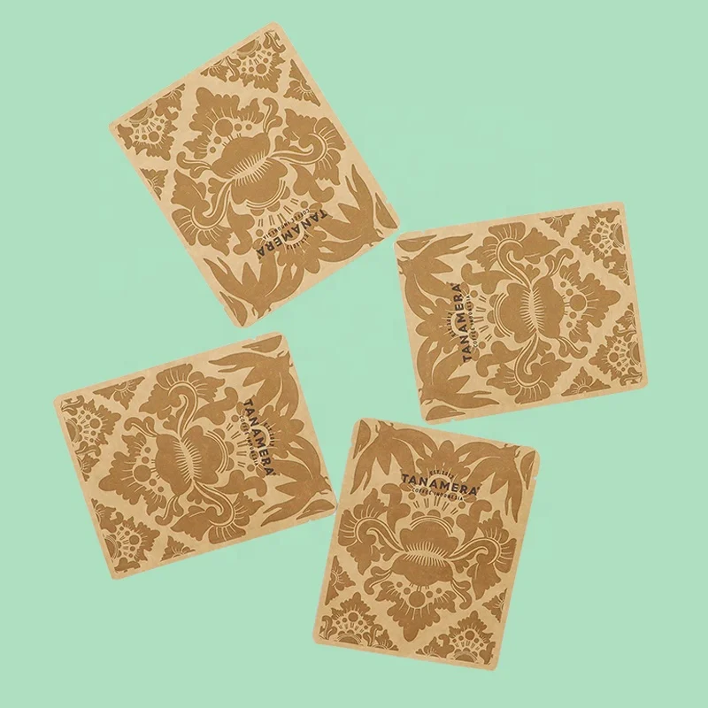 Sugar sachet personalised logo pouch instant coffee stick sachets packaging small plastic 3 side sealed kraft coffee drip bag