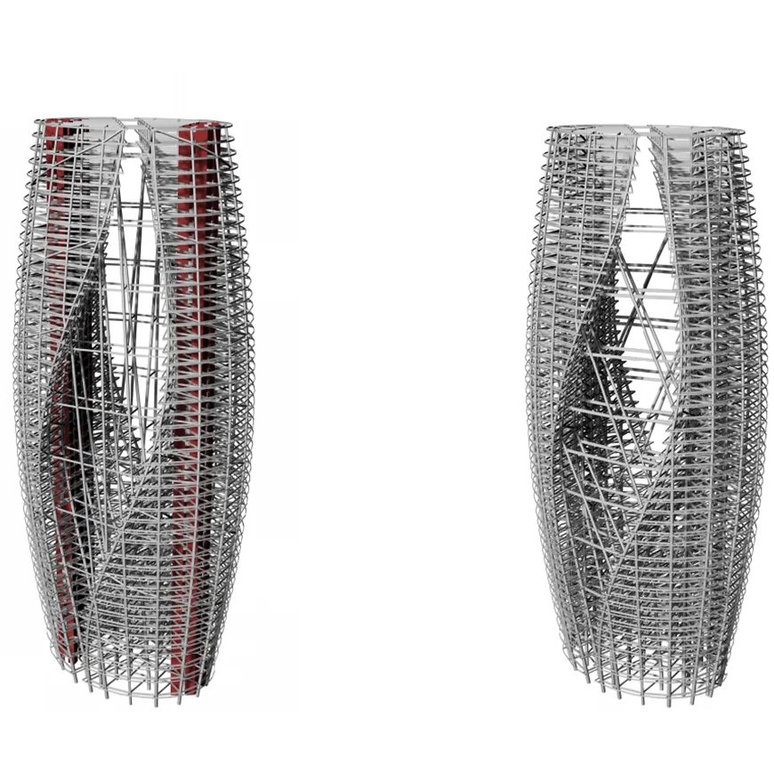 Unique Design Hot Sale School Building Design Plans Curtain Wall Rhino Modeling