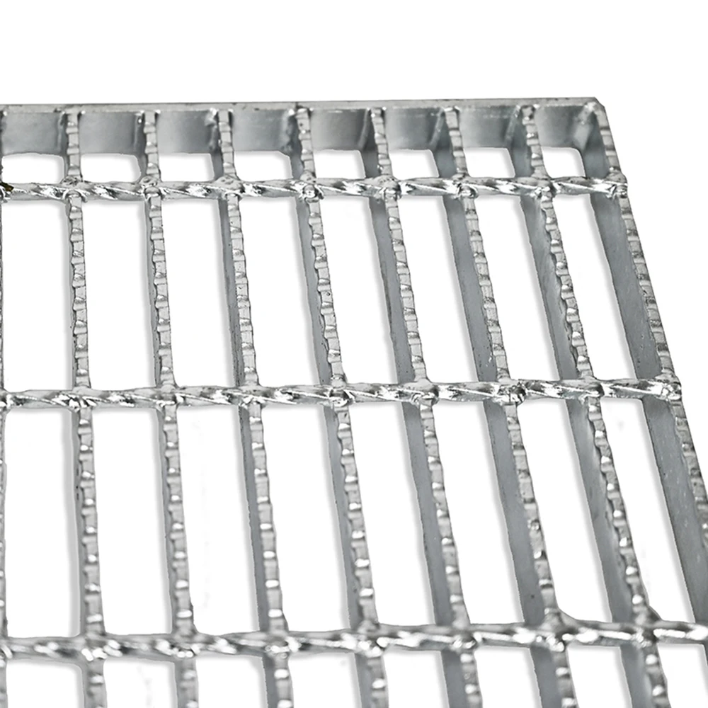 Applied in Outdoor Driveway Drainage Hot-dipped Galvanized Serrated Style Steel Grating for Warehouse