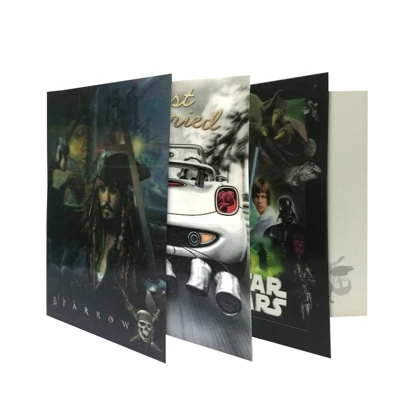 Good price custom lenticular 3D greeting cards beautiful greeting cards for souvenir