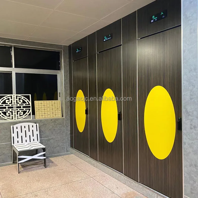 European-style Compact Grade Laminate Toilet Cubicle Size