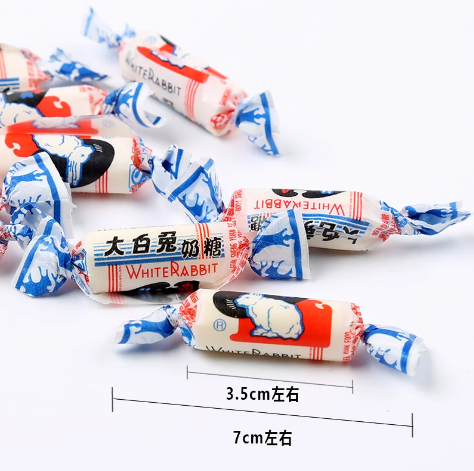 White rabbit plain, yogurt, chocolate milk candy nostalgic ready-to-eat snacks