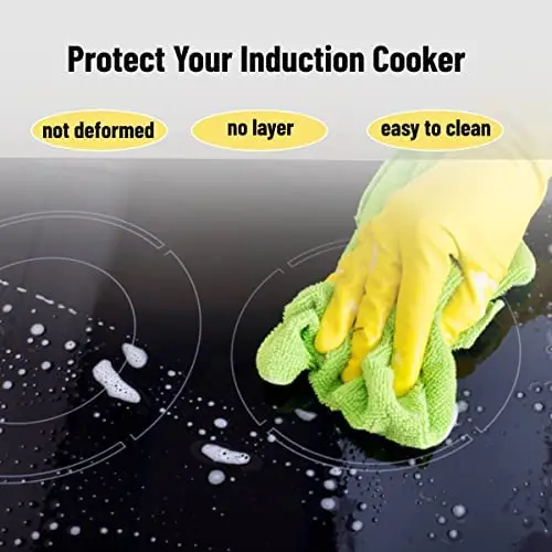 Silicone Mats for Kitchen Induction Cooker Top Quality Pure Black Europe Smooth Home Kitchen Glass Fiber Custom Size Accepted
