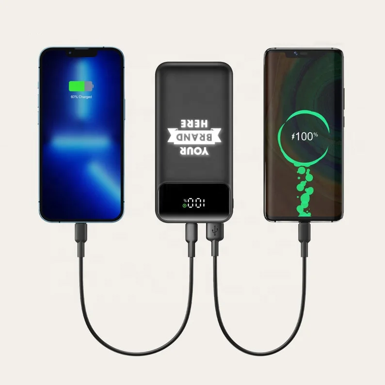 Custom Personalized Business Water Bottle Power Bank And Travel Backpack Portable Charger Cable Corporate Gift Box Set