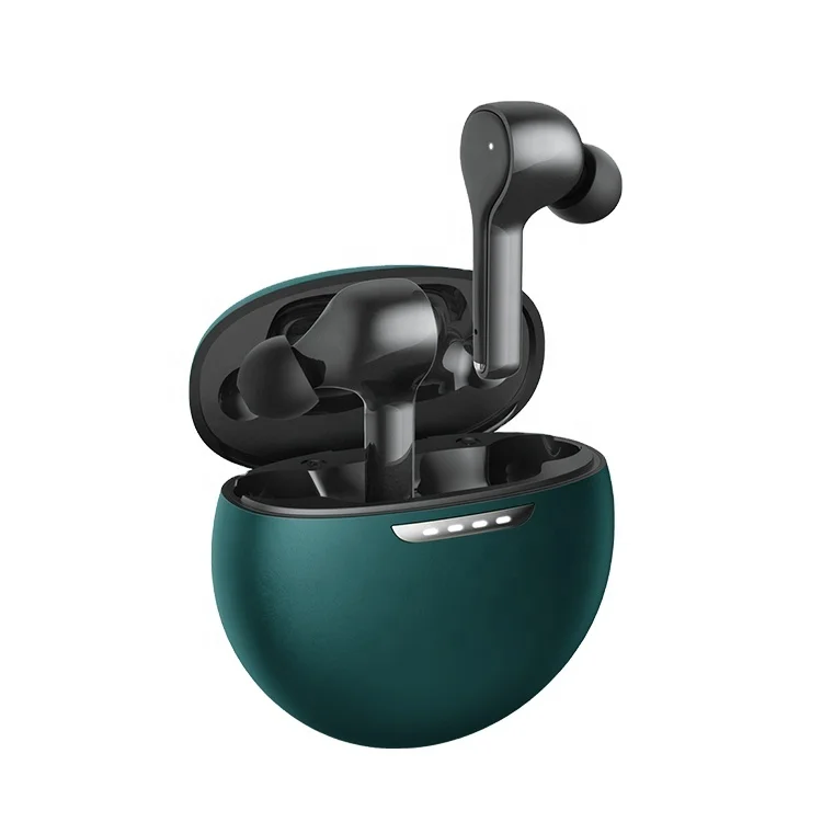 Unique design OEM ce ipx4 9D Stereo Metal Round shape Long standby time LED Light Magnetic bt 5.0 ture wireless tws headphones