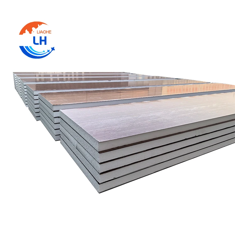 0.4mm color coated steel EPS PU PIR sandwich panels with 20 microns PE coating