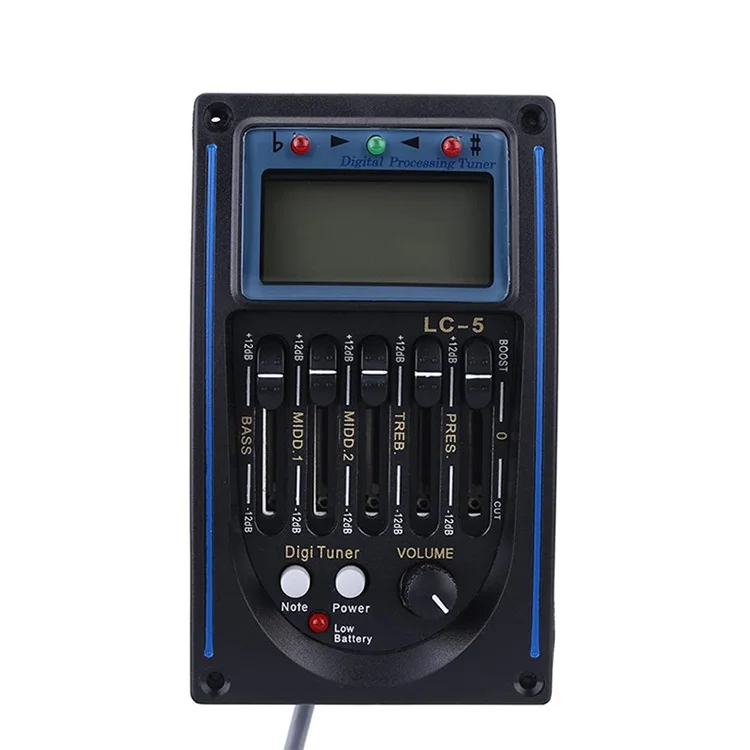 LC-5  5 band eq equalizer acoustic guitar acoustic eq Acoustic guitar pickup with LCD Tuner