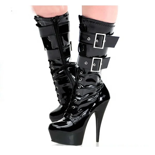 15cm   heels stage shows high boots ultrafine and nightclubs pole dancer boots autumn winter boots