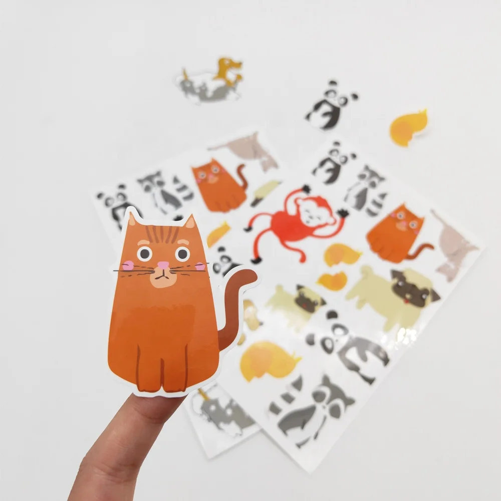 Пользовательский фестиваль Kiss Cut Sticker лист виниловый водонепроницаемый декоративный мультяшный