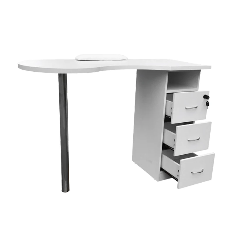 
Wholesale profesional cheap modern custom beauty salon nails equipment gold gray green pink white pedicure manicure table 