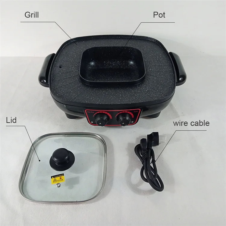 hot Selling 700W Kitchen appliance 2 in 1 electric grill