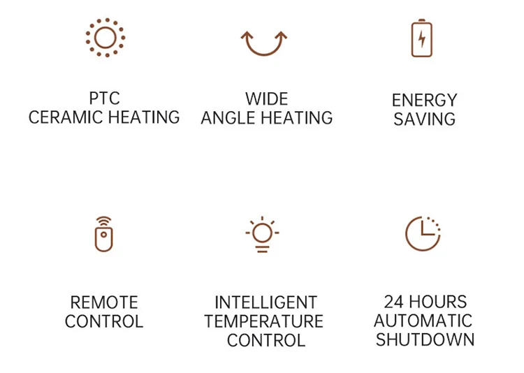 2024 new design 1000W Desktop Portable Ptc Electric Heaters Home Room Office Mini Heaters Fan Winter Heater