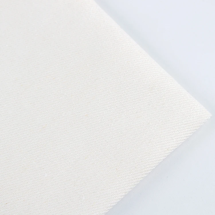 81011 Hot Selling 55% Hemp 45% Organic Cotton  Twill Woven Fabric for 355gsm Clothes  Fabric Woven Plain Dyed