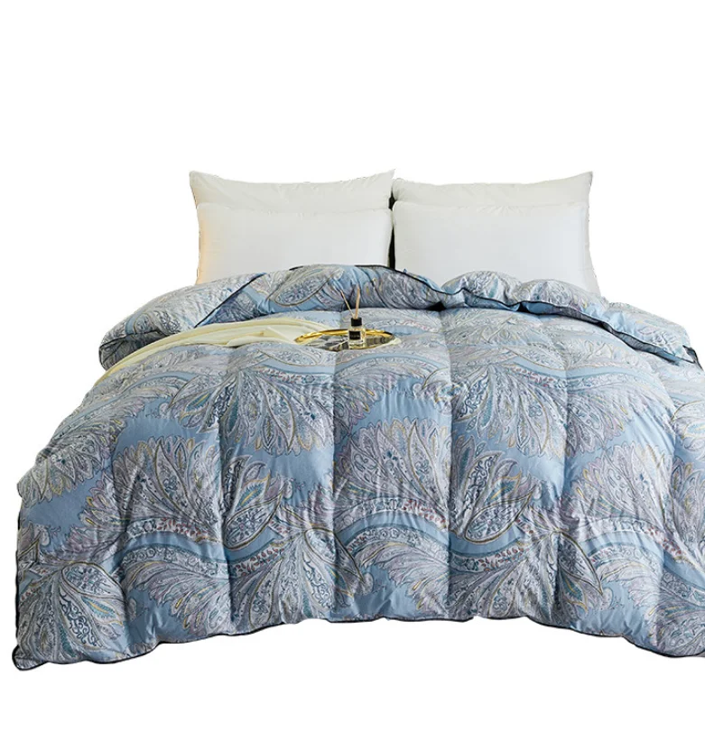2024 Hot Sale Eco-friendly Duvet Insert Queen Comforter Fluffy Goose Down Fill ,Super Comfortable,Breathable Warm  Duvet