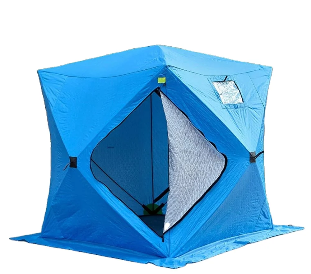 Most Popular In 2023 2-3 Person Portable Tent  Warmer Tent 3 Layers Waterproof Fabric Ice Fishing Tent For Winter