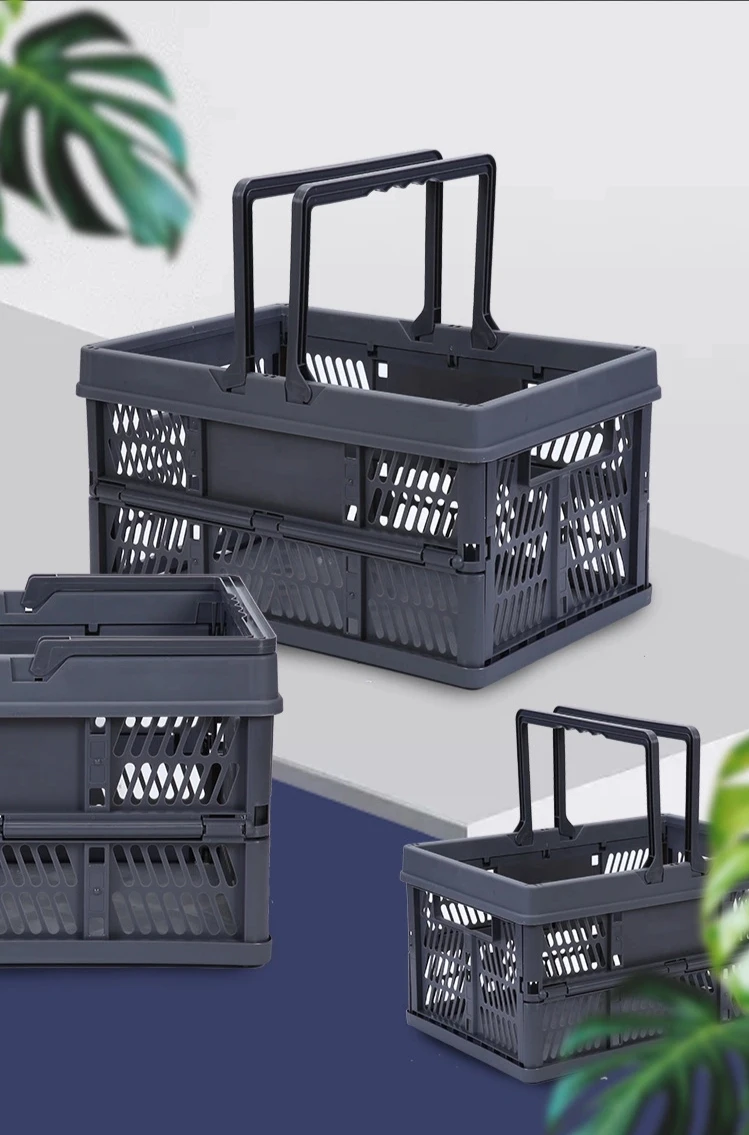 2024 новый дизайн Пластиковая Складная корзина для хранения