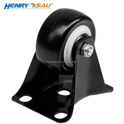 quiet cargo rack 2 inch black PVC caster wheel network cabinet office golden diamond 50mm rigid caster with double ball bearings